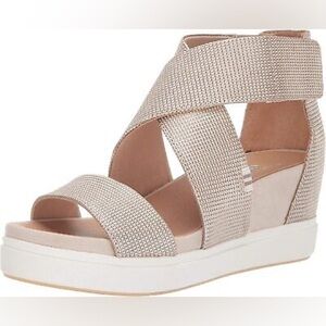 NWOB Scout High Wedge Sandal Gold Metallic Original Collection Dr Scholls 8.5